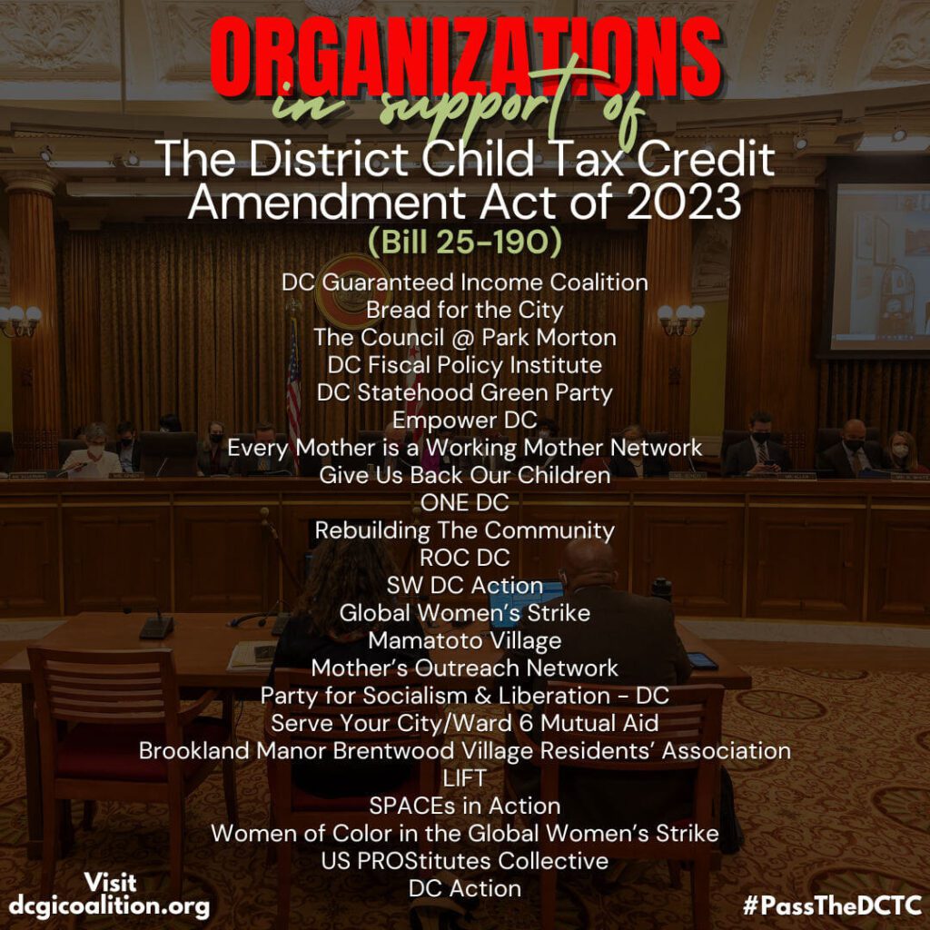 Organizations in support of the DCTC