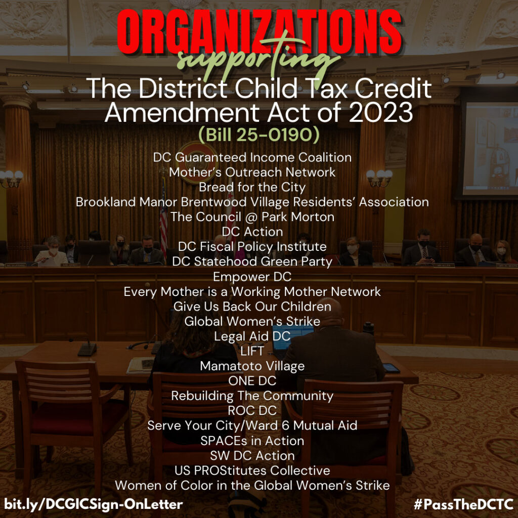Organizations in support of the DCTC