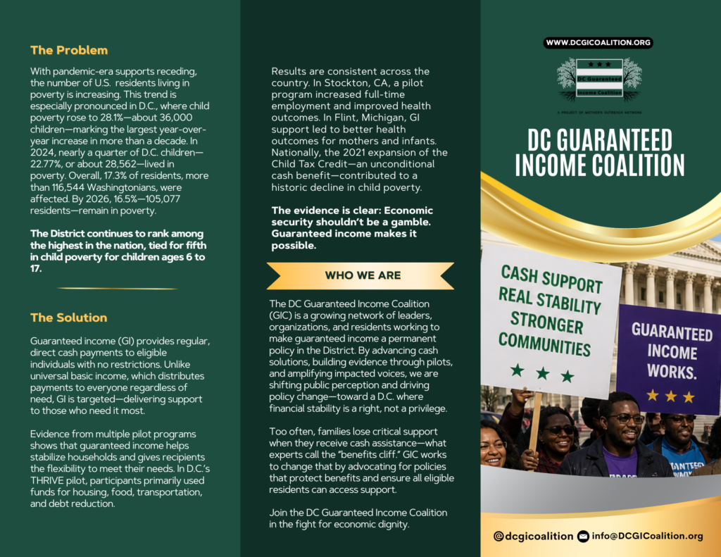 DC Guaranteed Income Coalition Platform 2026 Page 1